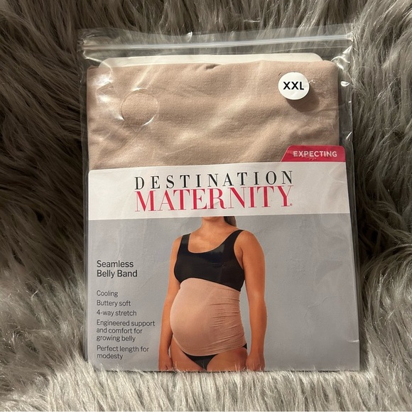 Destination Maternity Seamless Belly Band Women’s‎ Size XXL Light Taupe Cooling - Picture 1 of 5